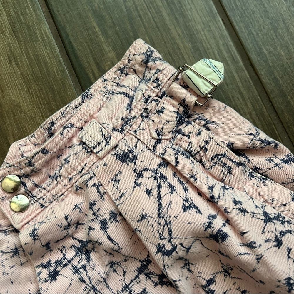 VTG Et Vous Paint Splatter Wide Leg Crop Pants in Pink Sz 38 EURO/Sz 8 US - Picture 4 of 8